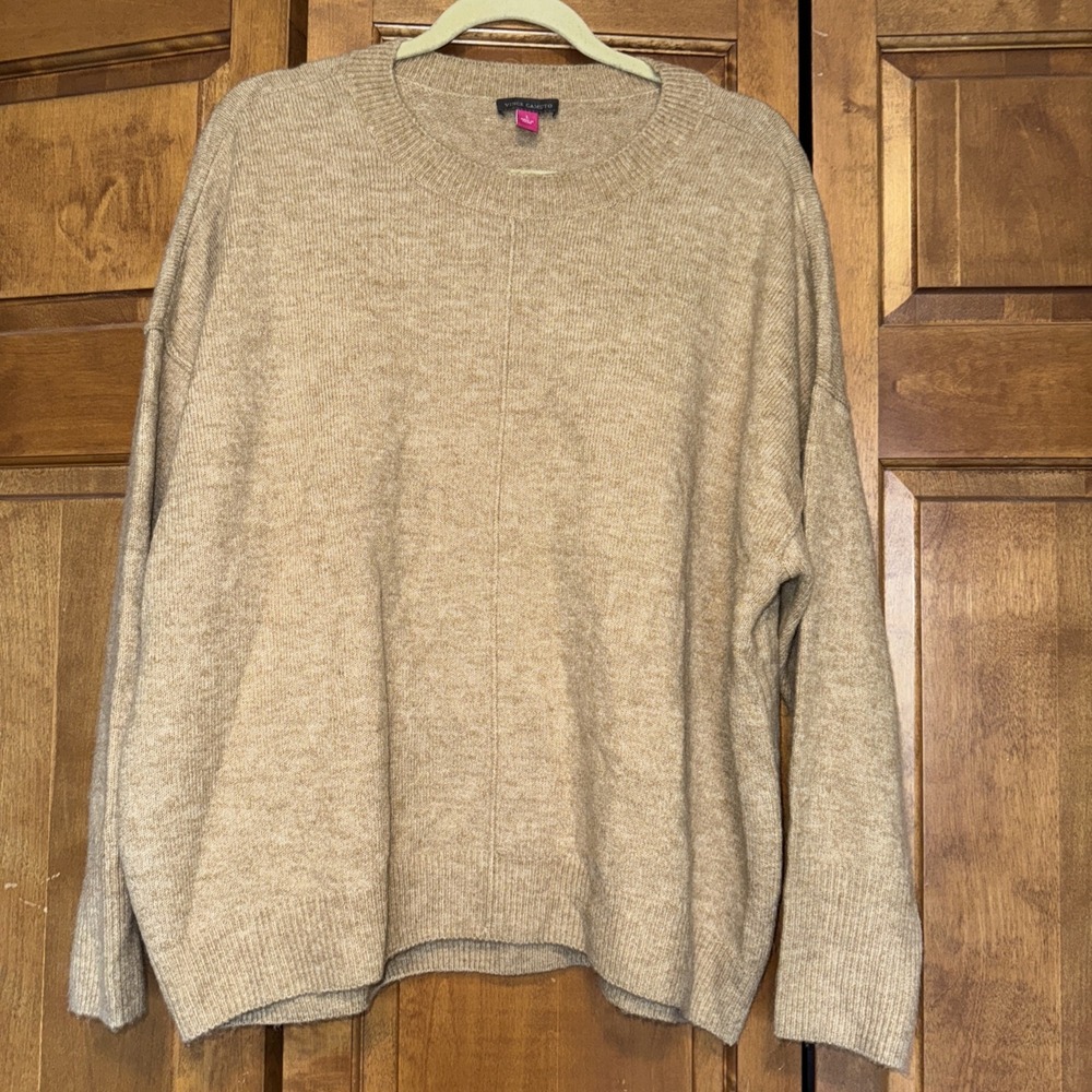 Vince Camuto Womens Pullover Sweater Size L Brown